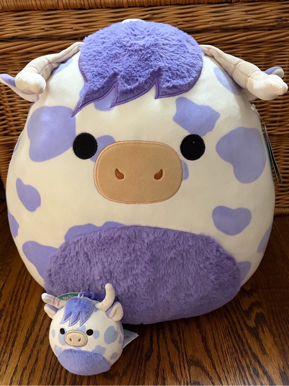NWT Conway the highland cow with baby - Purple & White